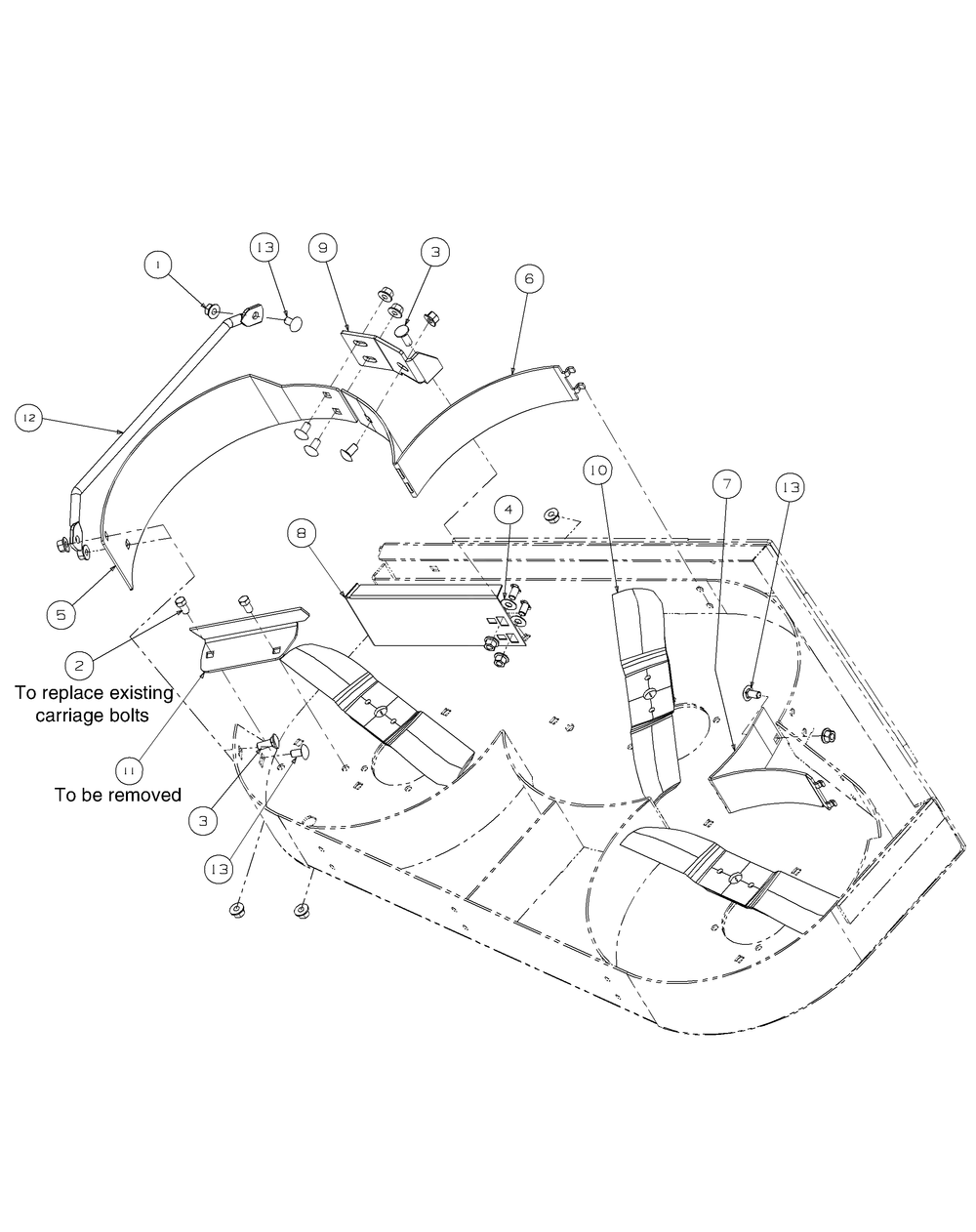 44 Inch Mulch Attachment Diagram and Parts List for 59A30009150  Cub Cadet Lawn Tractor